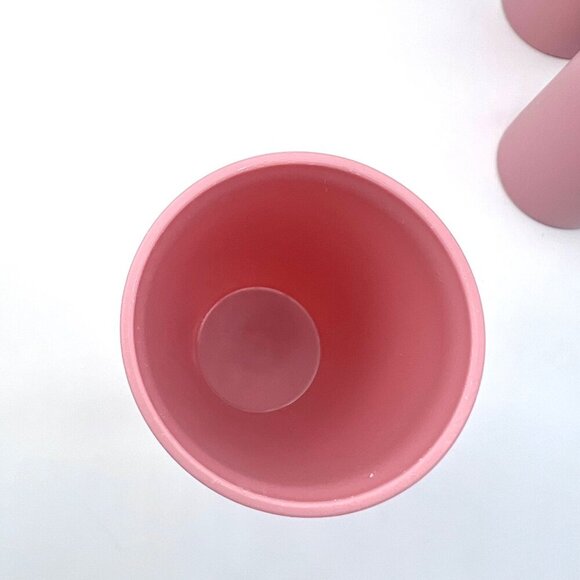 Vintage Tupperware Tumblers Set Of 3 Dusty Rose Pink Cups USA - Picture 7 of 9